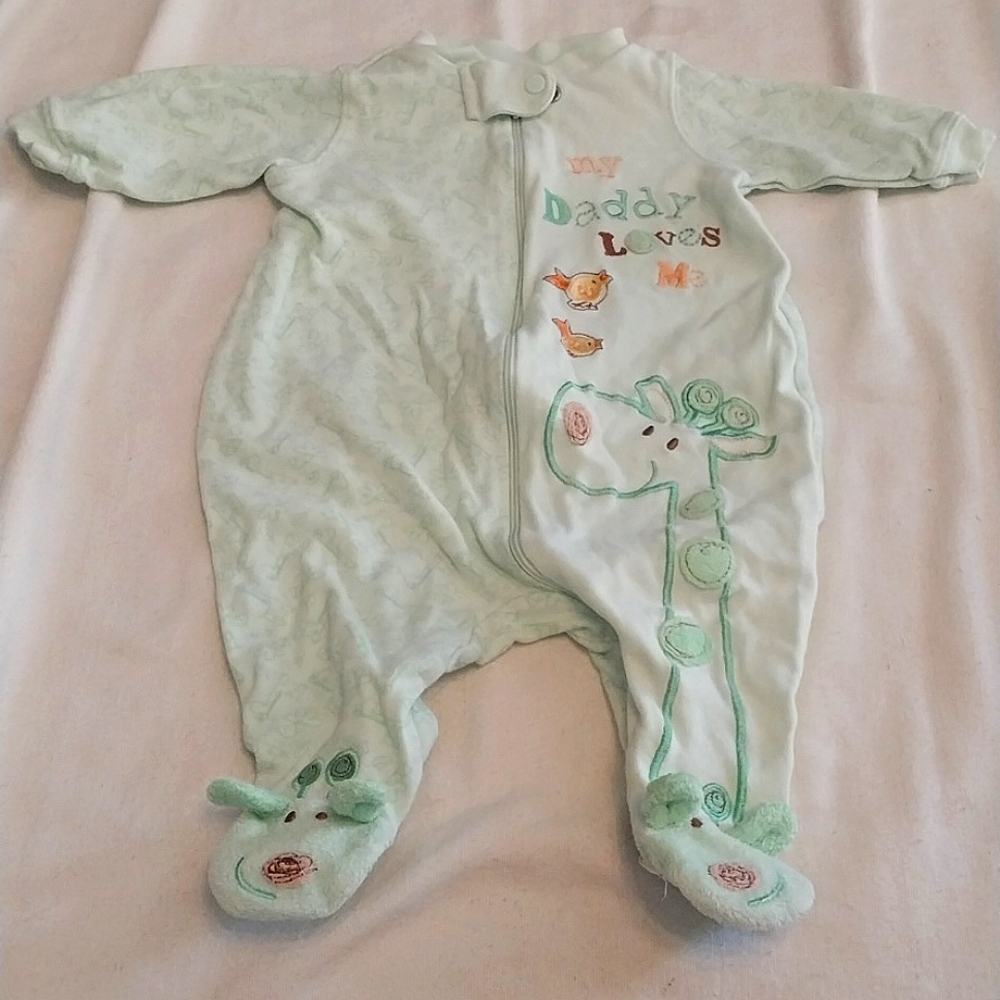 Giraffe Footed Pajamas 0-3m